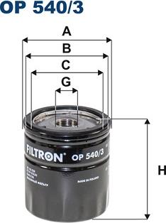 Filtron OP540/3 - Oljefilter xdelar.se