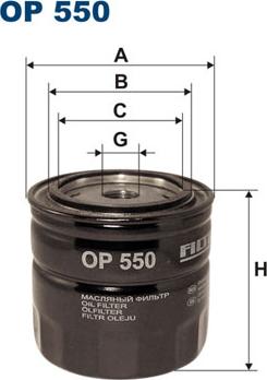 Filtron OP550 - Oljefilter xdelar.se