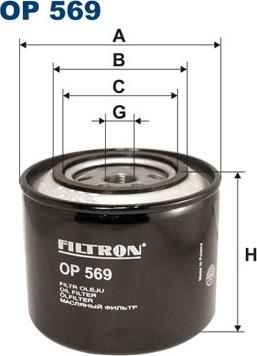 Filtron OP569 - Oljefilter xdelar.se