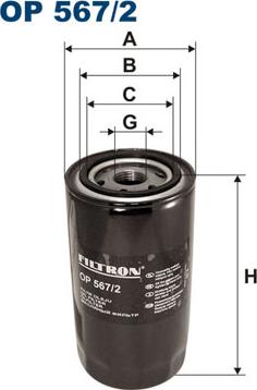 Filtron OP567/2 - Oljefilter xdelar.se