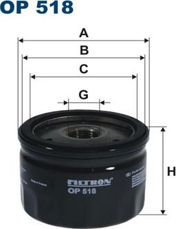 Filtron OP518 - Oljefilter xdelar.se