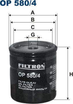 Filtron OP580/4 - Oljefilter xdelar.se