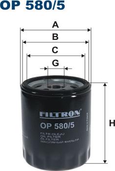 Filtron OP580/5 - Oljefilter xdelar.se