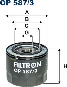 Filtron OP 587/3 - Oljefilter xdelar.se