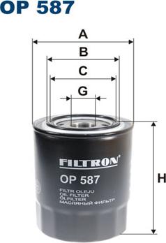 Filtron OP587 - Oljefilter xdelar.se