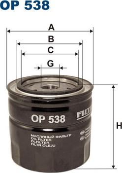 Filtron OP538 - Oljefilter xdelar.se