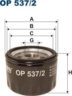 Filtron OP537/2 - Oljefilter xdelar.se