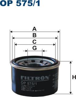 Filtron OP575/1 - Oljefilter xdelar.se