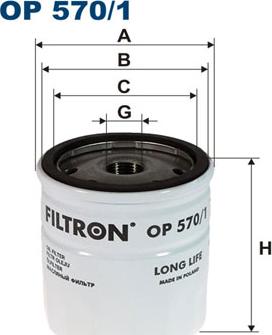 Filtron OP570/1 - Oljefilter xdelar.se