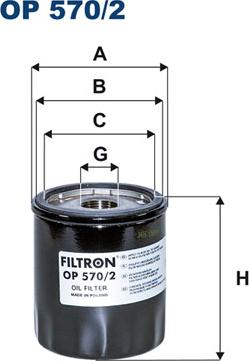 Filtron OP570/2 - Oljefilter xdelar.se