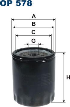 Filtron OP578 - Oljefilter xdelar.se