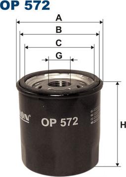 Filtron OP572 - Oljefilter xdelar.se