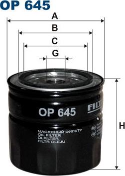 Filtron OP645 - Oljefilter xdelar.se