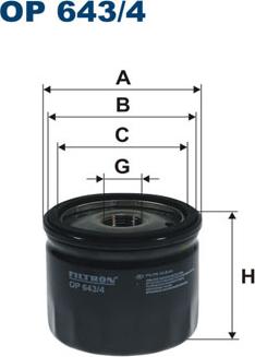 Filtron OP643/4 - Oljefilter xdelar.se