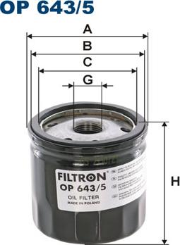 Filtron OP643/5 - Oljefilter xdelar.se