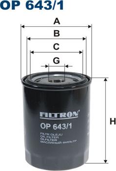 Filtron OP643/1 - Oljefilter xdelar.se