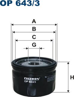 Filtron OP643/3 - Oljefilter xdelar.se