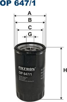 Filtron OP647/1 - Oljefilter xdelar.se