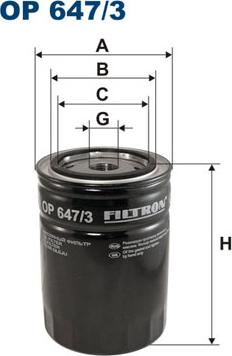 Filtron OP647/3 - Oljefilter xdelar.se