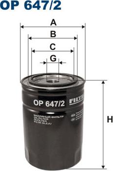 Filtron OP647/2 - Oljefilter xdelar.se