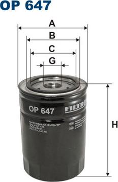 Filtron OP647 - Oljefilter xdelar.se