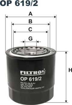 Filtron OP619/2 - Oljefilter xdelar.se