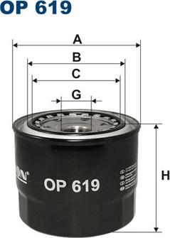 Filtron OP619 - Oljefilter xdelar.se