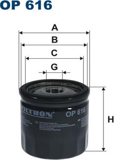 Filtron OP616 - Oljefilter xdelar.se