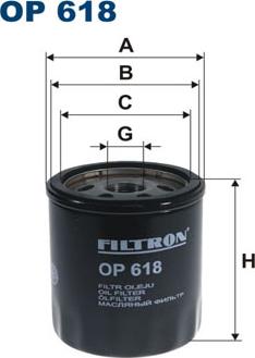 Filtron OP618 - Oljefilter xdelar.se