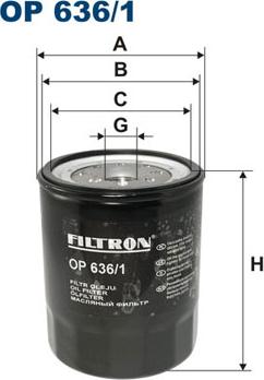 Filtron OP636/1 - Oljefilter xdelar.se