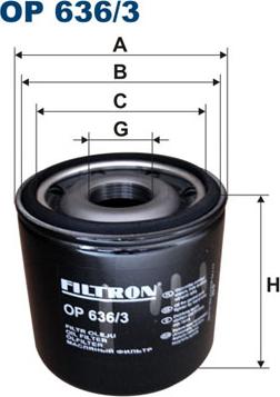 Filtron OP636/3 - Oljefilter xdelar.se