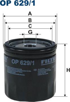 Filtron OP629/1 - Oljefilter xdelar.se