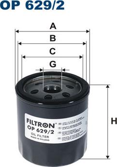 Filtron OP629/2 - Oljefilter xdelar.se