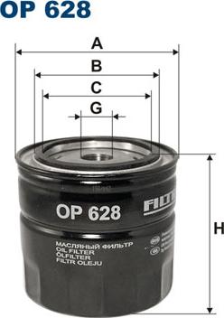 Filtron OP628 - Oljefilter xdelar.se