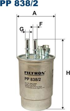 Filtron PP838/2 - Bränslefilter xdelar.se