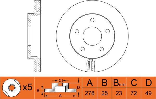 Febi Bilstein 32765 - Bromsskiva xdelar.se