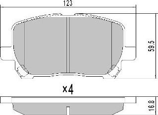 Magneti Marelli PF0597 - Bromsbeläggssats, skivbroms xdelar.se