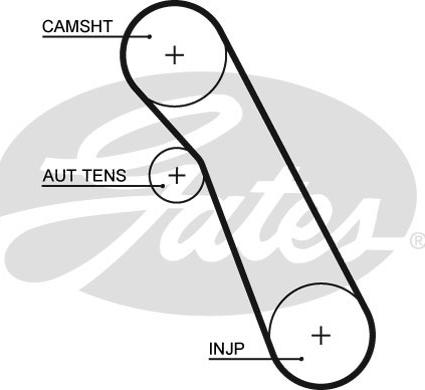 Gates K015541XS - Tand / styrremssats xdelar.se