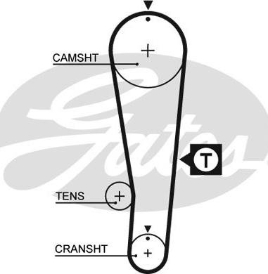 Gates K015393XS - Tand / styrremssats xdelar.se