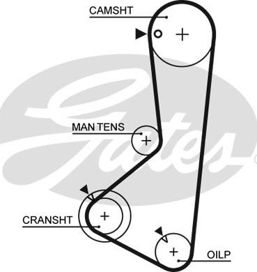 Gates K015254XS - Tand / styrremssats xdelar.se