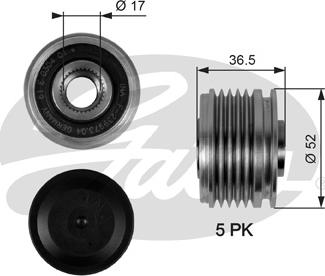 Gates OAP7064 - Remskiva, generator xdelar.se