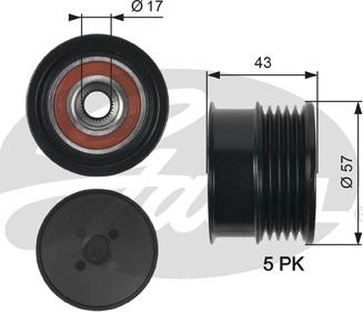 Gates OAP7088 - Remskiva, generator xdelar.se