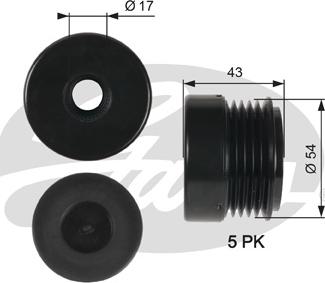 Gates OAP7031 - Remskiva, generator xdelar.se