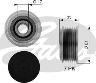 Gates OAP7070 - Remskiva, generator xdelar.se