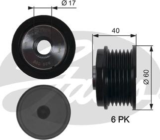 Gates OAP7154 - Remskiva, generator xdelar.se