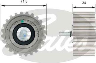 Gates T42183 - Styrrulle, kuggrem xdelar.se