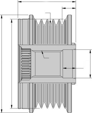 HELLA 9XU 358 039-001 - Remskiva, generator xdelar.se