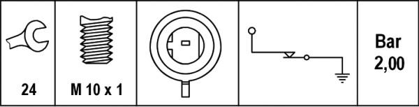 HELLA 6ZL 003 259-211 - Sensor, oljetryck xdelar.se