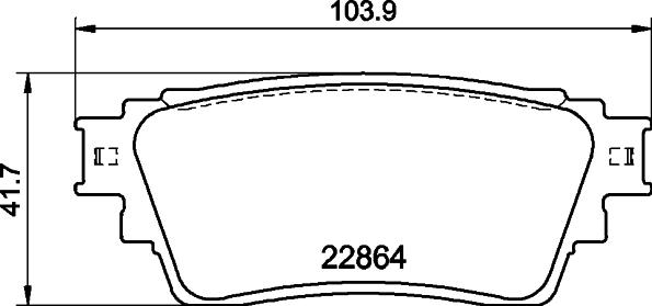 HELLA 8DB 355 040-501 - Bromsbeläggssats, skivbroms xdelar.se