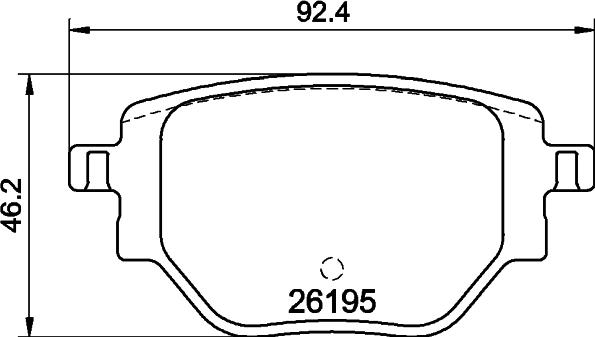 HELLA 8DB 355 040-321 - Bromsbeläggssats, skivbroms xdelar.se